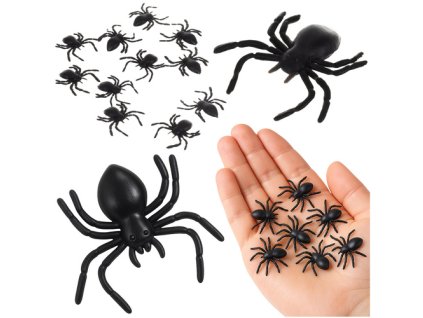 Plastové pavouci - dekorace - 10 ks Ruhhy 26028