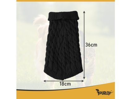 Oblečení pro psy/kočky velikost L černé Purlov 26218