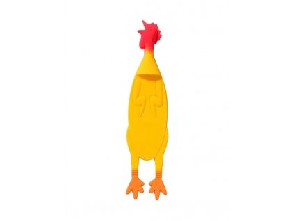 Záložka do knihy Zábavné kuře, barevná, silikonová, 16x3.9 cm