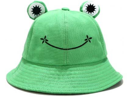 Univerzální Rybářský Klobouk BUCKET HAT Froggy frog, Zelená, Polyester/Bavlna, Obvod 52-58 cm