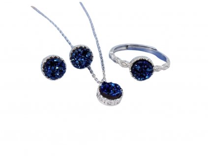Stříbrný náhrdelník Blue Velvet