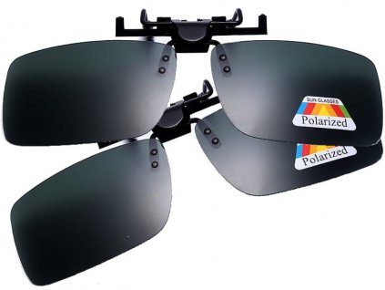 Polarizační překryvy na brýle s klipem, UV400 ochrana, stříbrná zrcadlová barva