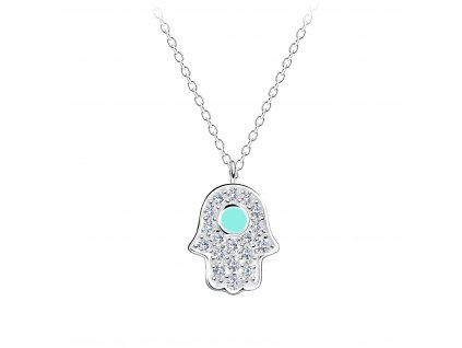 Stříbrný náhrdelník Hamsa