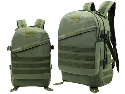 Turistický batoh XL SURVIVAL, vojenský taktický styl, Polyester 600d, 45 litrů, voděodolný, s prostorem pro notebook a pěnovými vložkami