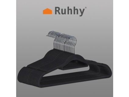 Ramínko na šaty 20 kusů - černé Ruhhy 22536