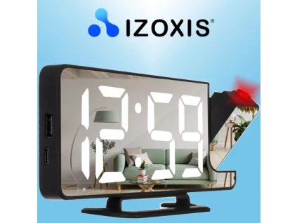 Budík - LED hodiny s projektorem Izoxis 19576