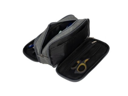 Trojitý skládací penál - šedý Maaleo 24512