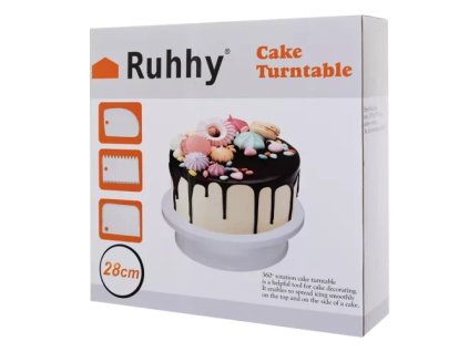 Otočný stojan na dorty + 3 špachtle na zdobení dortu