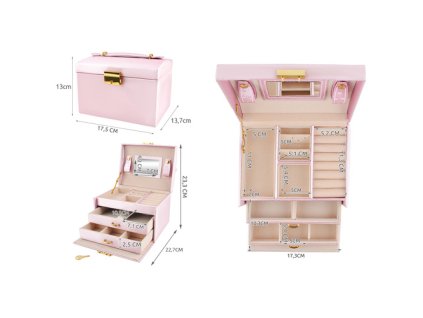 Šperkovnice/pouzdro - růžová