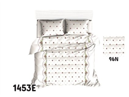 Bavlněný povlak na polštář 40x40 1453E bílé okraje červený 96N