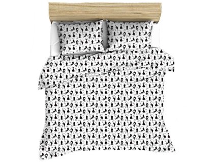 Bavlněné povlečení 160x220 998E Kočky Koťata Koťata