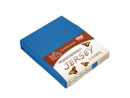 Jersey prostěradlo s gumičkou 80x160 chrpově modré 032 tloušťka 150g/m2 KARO