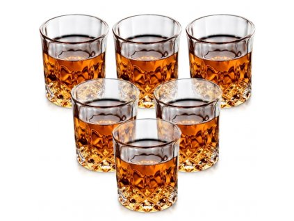 Sada 6 Sklenic na Whisky z Nerozbitného Skla, Objem 227 ml, Průměr 7,8 cm