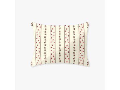 Bavlněný povlak na polštář 50x60 květiny krémově červená 1602N Classic