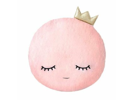 Dekorační polštář 35 cm Petit Royal růžový plyšový Domaex