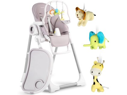 Kojicí židle se stolkem Nukido Belo heather + pultík na hračky