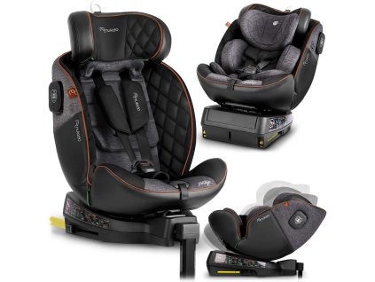 Autosedačka Nukido Prestige Line 0-36 kg ISOFIX v černé a šedé barvě pro bezpečné cestování