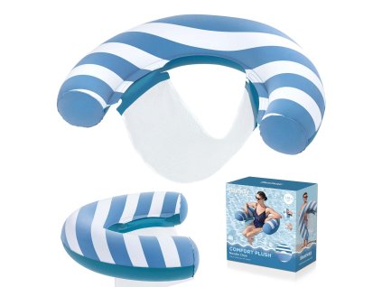 Pohodlné plyšové nafukovací plavecké křeslo Bestway pro relaxaci a zábavu na vodě 43852