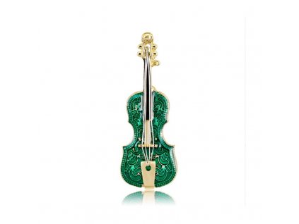 Elegantní Ozdobná Brož GREEN HARVEN BZ80, Krystalová, 1.9 x 5.2 cm, Bez Niklu a Chromu