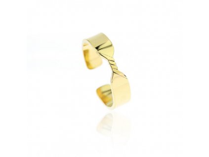 Pozlacený Prsten z Chirurgické Oceli PST611, Zlatá Barva, Velikost US7 EU14