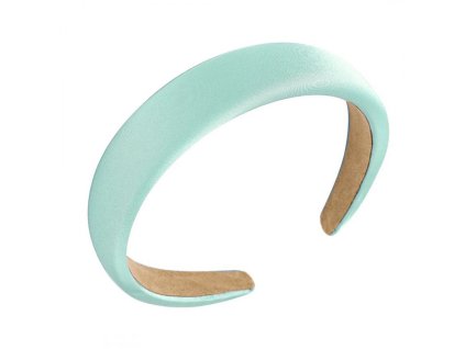 Čelenka Charlotte s mátovým turbanem, obvod 42 cm, průměr gumičky 12,5 cm, šířka gumičky 3,5 cm