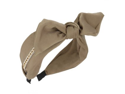 Čelenka do vlasů Turban Pinup, krémová, průměr 12.5 cm, šířka 4 cm