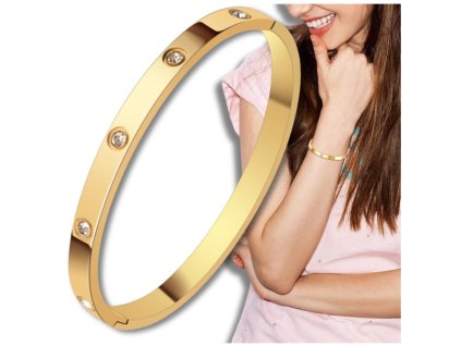 Zlatý náramek z chirurgcké oceli