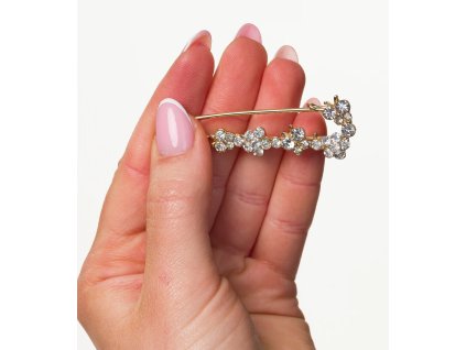 Elegantní brožový odznak se zirkony pro stylové doplňky