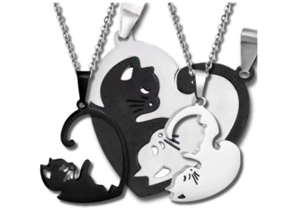 Kitty Friendship náhrdelník z chirurgické oceli pro nejlepší přátele