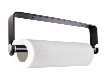 Černý držák na papírové ručníky stylový a praktický doplněk do kuchyně