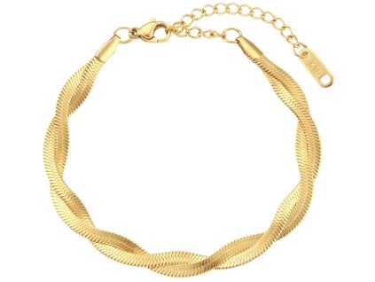 Pozlacený hadí náramek z chirurgické oceli