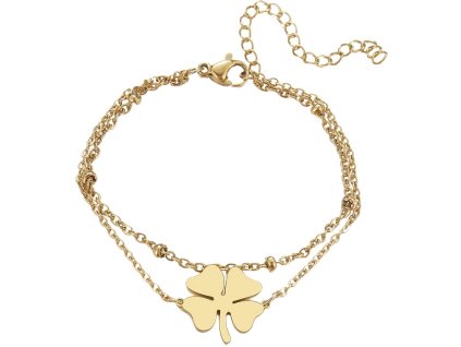 Elegantní zlatý náramek z chirurgické oceli s řetízkovým designem