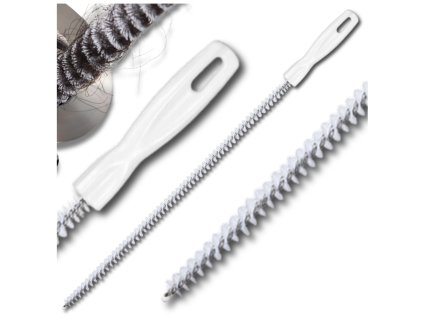 Kartáč na čištění potrubí a odpadů s pružinou