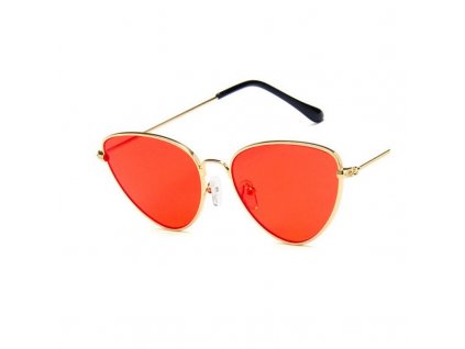 Sluneční brýle s kočičíma očima, oranžové, UV400 filtr, 143x56x45 mm