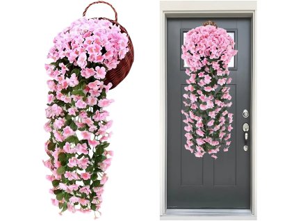 Závěsné umělé květiny břečťan popínavá dekorace na balkon 1ks