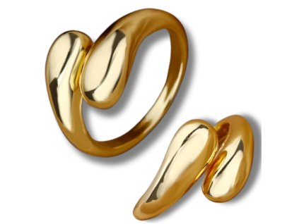 Zlatý chirurgický prsten 18mm z oceli 316L s robustní kapkou