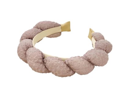 Pletená Hustá Fialová Čelenka, Průměr 12 cm, Šířka 4 cm