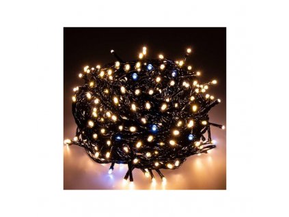Dekorativní Vánoční LED Osvětlení 500 Světel, Bílá + Blikající Bílá, Délka 35,5 Metru