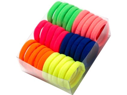 Sada 30 silných a pružných gumiček do vlasů, 4,5 cm, materiál pružný plast