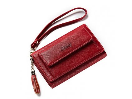 Elegantní Dámská Peněženka Classy Red, Červená, Umělá Kůže, 14.5x9.5x2 cm