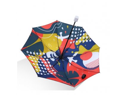 Klasický Deštník s Barevným Potiskem, Průměr 95 cm, Vinylová Tkanina