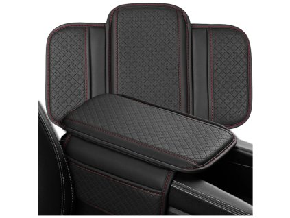 Polstr na područku auta s kapsami, perforovaná, prošívaná ekokůže