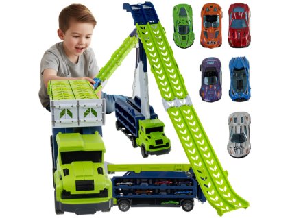 Nákladní vůz - skluzavka se 6 auty 26527