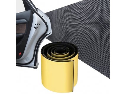 Nástěnný nárazník garáže pro ochranu dveří auta - černý, plastový (pěna), 20x200x0,4 cm