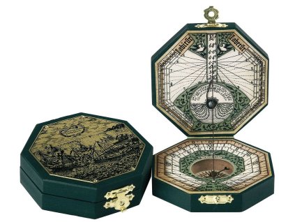 Osmiboké sluneční hodiny a kompas - H06