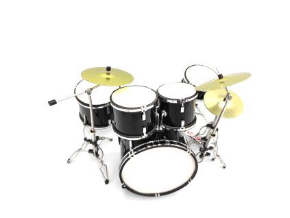 Mini černá bicí souprava MDR-0022 - měřítko 1:5