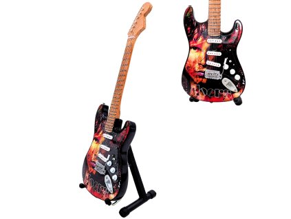 Mini kytara inspirovaná Jimem Morrisonem The Doors - mahagonové dřevo - MGT-6569