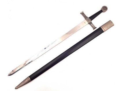 Ocelový rytířský meč - replika - SW-114
