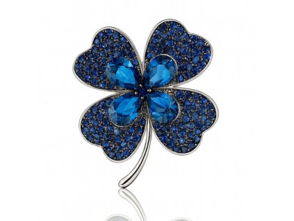 Dekorativní brož smaragdový jetel BZ218