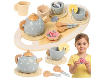 Dětská čajová souprava šedá Kruzzel 26394